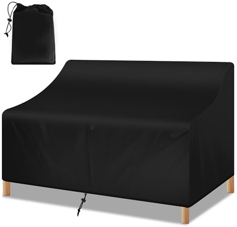 Schutzhülle für Gartenbank,134x66x89CM Gartenbank Abdeckung Wasserdichtes, Abdeckung gartenbank Winterfest Oxford-Geweb für abdeckunggartenbank 2~3 sitzer,abdeckunggartenbank, UV-Beständig