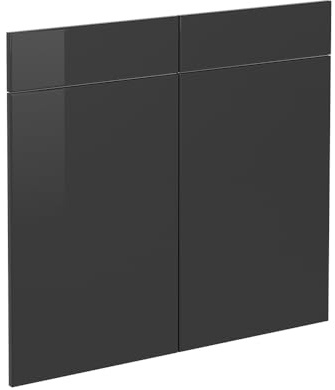 Vicco Küchenfront R-Line, Anthrazit Hochglanz, 79.2 x 70.8 cm | Möbelfront für den Schubladenunterschrank, passend für R-Line Küchenschränke zur einfachen Montage