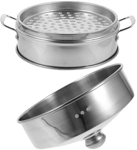 Garneck 1juego Vaporera de Aluminio para Cocina con Tapa Accesorio Práctico para Cocinar Alimentos para Dim Sum Verduras y Carnes Seguro y Premium