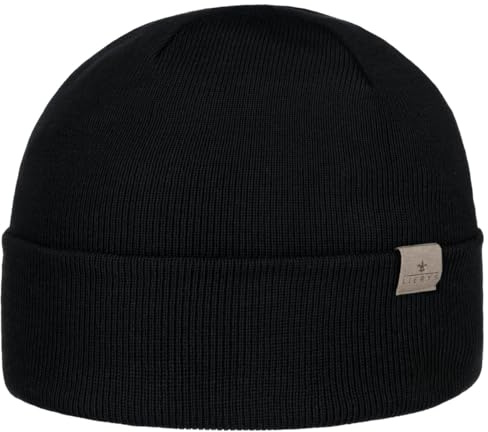 LIERYS Giro Baumwollmütze mit Umschlag Beanie Made in Germany Damen und Herren Herbst Winter