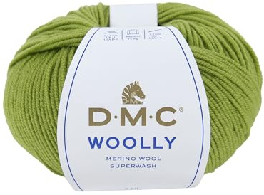 DMC Woolly Merino Yarn Colour (081), Light Green, 50g