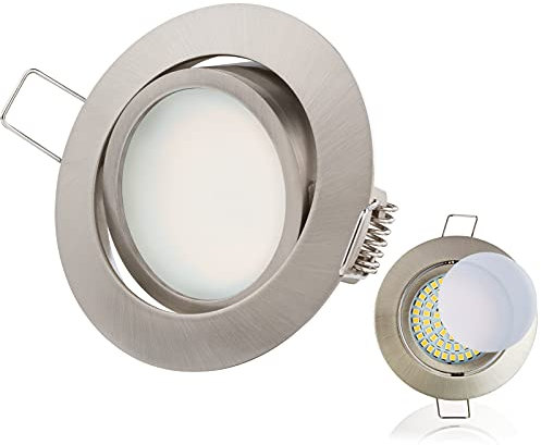 TEVEA PREMIUM LED Einbauleuchte - 230v - Schwenkbare LED Einbaustrahler - Deckenspot - Warmweißes Licht - Austauschbar - Ultra Flach