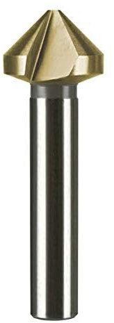 TERRAX by RUKO Kegelsenker Ø 6,3 – HSS-TiN DIN 335 Form C 90° – Titan-beschichteter Ansenker für präzise Senkungen in Stahl, Edelstahl, Guss, Aluminium, Kunststoff – hohe Standzeit