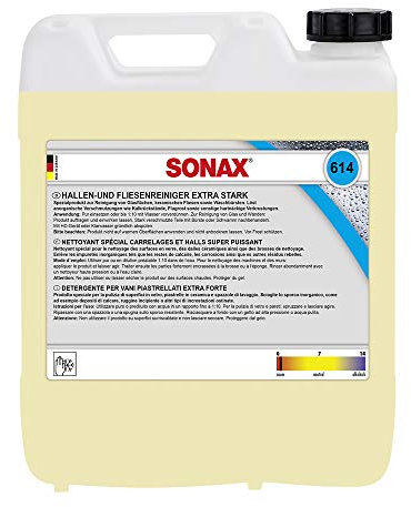 Sonax HallenReiniger und Fliesenreiniger extra stark 10L sauer Spezailreiniger Planenreiniger Anlageteilreiniger Schmutzentferner Trennwandreiniger