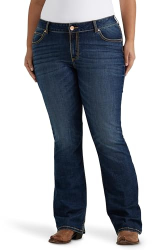 Wrangler dam Jeans Women's Willow Mid Rise Performance Waist Boot Cut Ultimate Riding Jean