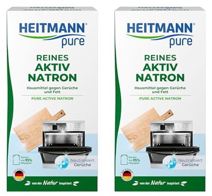 HEITMANN pure | Reines Aktiv-Natron 2x350g | natürliche Reinigung mit Natron Pulver | sanft und biologisch abbaubar | vielseitig im ganzen Haushalt | Starke Reinigungswirkung
