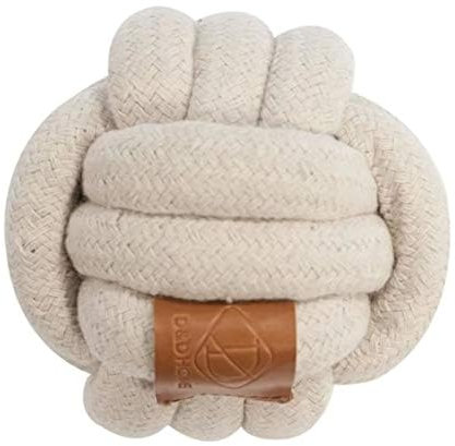 D&D Home, Hundespielzeug Skip Ball Ø 15 cm/Ø 18 mm, natürliche und strapazierfähige Materialien, schöne Verarbeitung aus Leder, modische Farbe und Form, hält Zähne und Zahnfleisch gesund