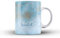 Personalised Marble Glitter Flowing Name with Heart Ceramic Mug - 11. Light Blue Marble with Faux Gold Sparkle Name