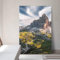 Hochformat Wandbild, Fotomotiv Dolomiten, Italien als 100x150cm große XXL Leinwand für Wohnzimmer, Schlafzimmer, Büro. EIN tolles Bergpanorama Bild im Großformat auf 4cm Keilrahmen