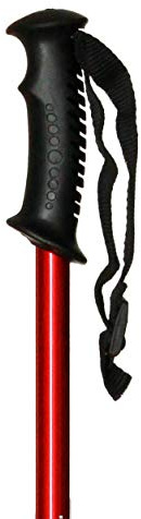 Ausziehbarer Trekkingstock aus Aluminium für Aufsätze, Farbe Rot (545)