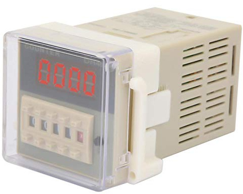 O111ROM DH48J-8A LCD-Elektronik Digital 8-polig Zählerverzögerungszeitrelais 0-999900 Elektrische Timer(24VAC / DC)