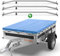 Tarpofix® Anhängerplane 266 x 160 cm + 3X Planenbügel | Anhänger Plane Flachplane aus PVC PLANENMATERIAL | Verstärkte Eduard 2615 Anhänger Plane für PKW Hänger | Abdeckplane + Flachplanenbügel | Blau