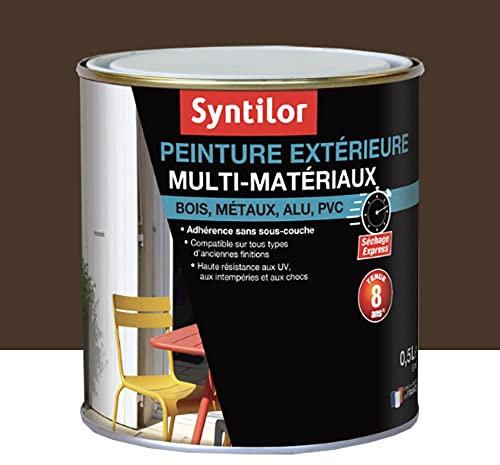 Peinture Multi-Matériaux Extérieure SYNTILOR Brun Normand 0,5 L