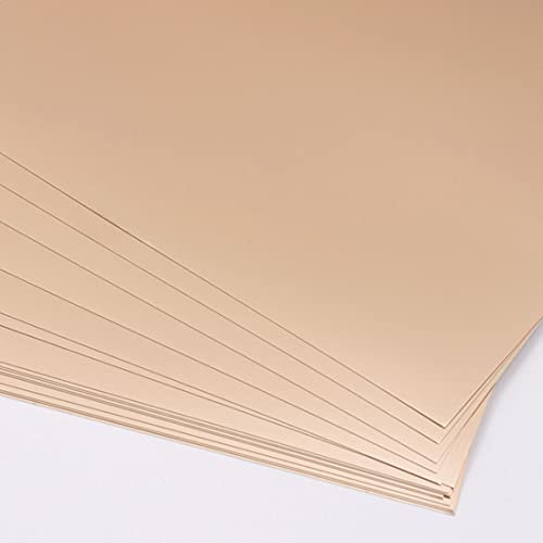 Craftelier Lot de 15 feuilles de papier cartonné métallisé, matériau idéal pour projets de cartes, scrapbooking et travaux manuels, grammage 250 g/m², 30,5 x 30,5 cm, couleur or rose