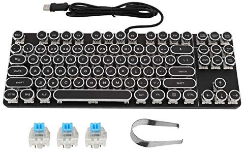 Gaming Board, Easy To Use Plug and Play with Vintage Round Cap Keyboard for PUBG for PUBG Internet Cafes Computer Accessory