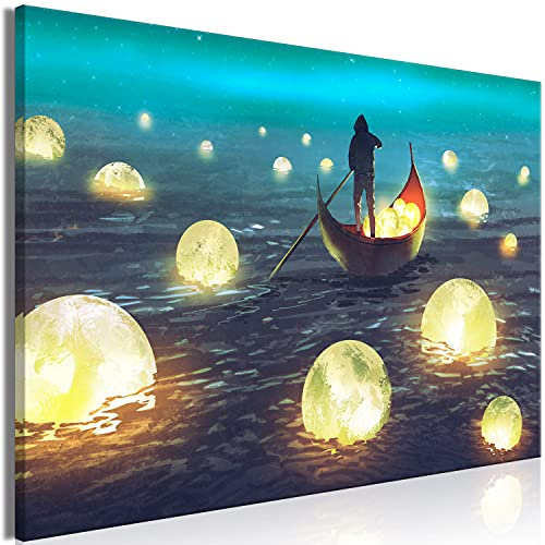 murando - Quadro Acustico Luna 1 pezzo schiuma acustica Quadri Moderni Camera da Letto Matrimoniale - Stampa su Tela Italiana - Protezione dai Rumori - Insonorizzati - Fonoassorbente Acustiche