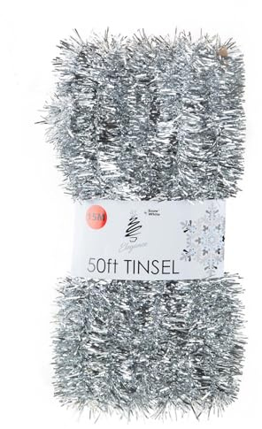 VFM - Christmas Tinsel Decorations for Christmas Tree (Silver)