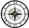 Orologio da Parete Per il Soggiorno Bussola Direzione Mappa Esclusivo orologio da parete silenzioso Esclusivo Nero Vento Nero Rosa Rosa Décor Viaggiatore Interior Design Retro Wall Watch Orologi da Pa