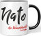 JUNIWORDS Tasse, NATO, die Wundervolle, Schwarz (5276113)