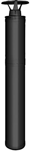 Harvia Cheminée en acier 1500 noir pour sauna avec kit d'accessoires pour sauna et tuyaux de poêle