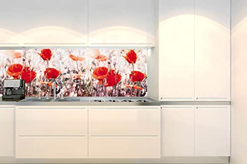 Dimex Küchenrückwand Folie selbstklebend Mohnblumen | Klebefolie - Dekofolie - Spritzschutz für Küche | Made in EU - 180 cm x 60 cm