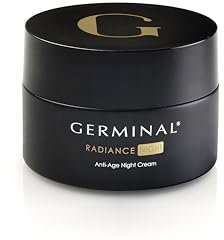 GERMINAL Radiance Night Anti-Falten-Creme für Damen, ab 40 Jahren, Nachtcreme für alle Hauttypen, verleiht Festigkeit und Leuchtkraft mit Botox-Like-Effekt und vereinheitlicht den Ton, 50 ml