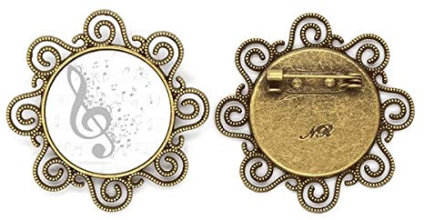 Notenschlüssel, Notenschlüssel, Blumenbrosche, Schmuck für Mädchen, M
