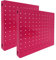 PROREGAL 2x Memoboard aus Stahl gelocht | HxBxT 30x30x3,5cm | Rosa | Lochblech Wandtafel Trägersystem Magnettafel Lochblech