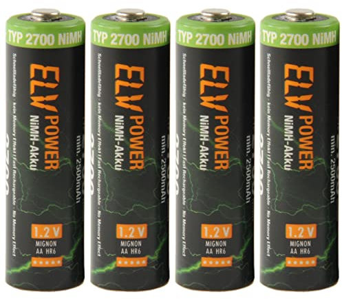 ELV Power NiMH-Akku Mignon Typ 2700, 2500 mAh, 4er-Pack