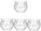 UPKOCH 4 Sets Dry Ice Salad Bowl Sushi Plate Set Salad Containers Clear Glass Bowls Triangle Glass Bowl Dinner Bowl Martinis Glass Salad Bowl Kitchen Supply Novelty Bowl Cooking Shrimp