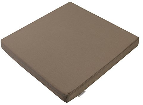 7even Hochwertiges Loungekissen Outdoor 40x40 - Taupe Wetterfestes Sitzkissen für Gartenmöbel, Balkon & Terrasse 40x40x5 cm