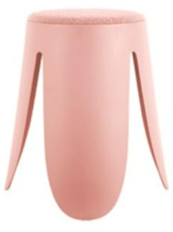 Leitmotiv Hocker Savor - Rosa - Ø44cm - Rund - Polypropylen - PP - Küchenhocker - Barstühle - Hocker für Esszimmer - Küche - Theke - Bar