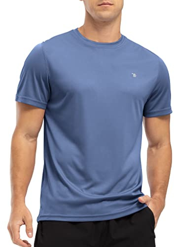 YSENTO Herren Rashguard Schwimmshirt UV Shirt Schnelltrocknend Kurzarm Sommer Sonnenschutz Wasser Shirts