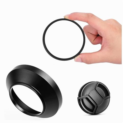 Filter Weitwinkel Metall Gegenlichtblende Kappe, for Panasonic DC FZ80 FZ82 FZ83 FZ85 Kamera