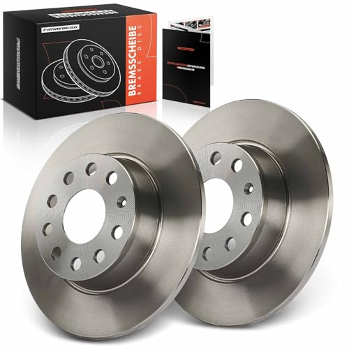 Frankberg 2x Bremsscheiben Hinten Voll Ø272mm 5Q0615601D | Kompatibel mit T.o.u.r.a.n 5T1, A1 Sportback 8XA 8XF, A3 Limousine 8VM 8VS, O.c.t.a.v.i.a III 5E3 NL3 NR3, T-R.O.C A11 D11