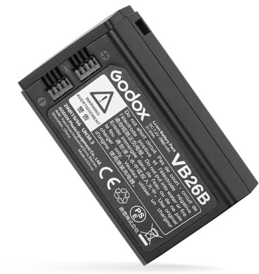Godox VB26B Batterie au Lithium 7.2V/2980mAh pour Godox V1C V1N V1S V1F V1O V1P Flash,V860III V850III MFR76 AD100PRO