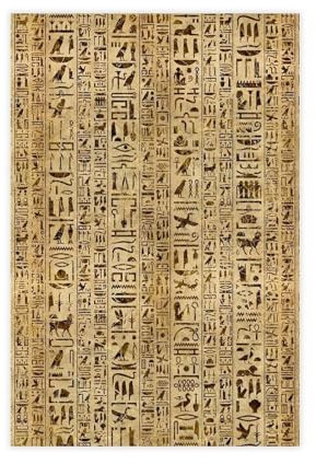 Jdekaec Ägyptische Hieroglyphen, Vintage-Leinwand-Poster, Schlafzimmer-Dekor, Sportlandschaft, Büro, Raumdekoration, Geschenk, ungerahmt, 30 x 45 cm