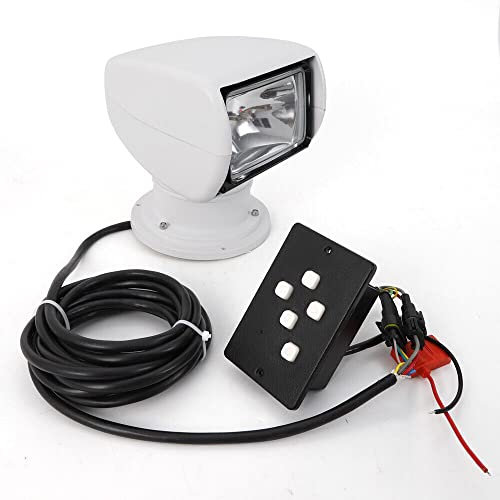 TAPMING Boot Suchscheinwerfer Marine Fernbedienung Xenon Suchscheinwerfer Funkfernsteuerbar mit Magnetfuß Suchlicht - Wetterfest 360 Grad Drehbar für Auto Offroad Jagd Boot Garden 100 W