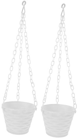 YARNOW 2 Piezas Macetas Colgantes Pequeñas para Plantas Artificiales Jardinera Colgante De Plástico para Decoración De Jardín Interior para Plantas De Interior