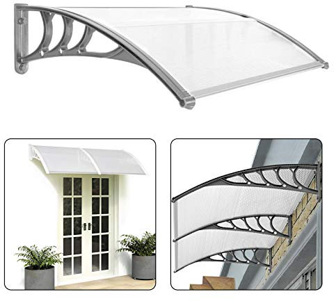 60 x 100cm Outdoor Door Canopy Waterproof, Outdoor Over Door Canopy Porch Front Rain Cover Awning Shelter Patio