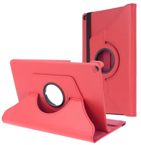 Funda Rotatoria 360° Polipiel para Samsung Galaxy Tab A 10,1 2019 (T510 - T515), Carcasa Protector, Rojo