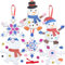 BOYATONG 12 Stück Basteln Weihnachten Kinder Schneemann Mix & Match Schneeflocken, Anhänger Bastelset Weihnachten Bastelsets für Kinder, Festliche Kreativsets Zum Basteln und Christbaumschmuck