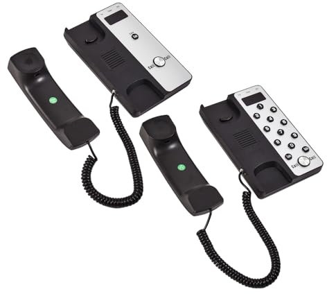 Irishom Système d'interphone sans Fil, interphone de Bureau avec écran LCD 433 MHz portée de 3280 Pieds, interphone téléphonique à Volume réglable, pour Bureau d'affaires