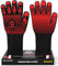 Pro-Series EN 407 Certified BBQ Gloves - Extreme Heat Resistant Grill Gloves (1472℉/800℃), Heatproof/Fireproof Protection Oven Mitts for Grilling, Cooking, Baking, Camping, and Welding - 1 Pair
