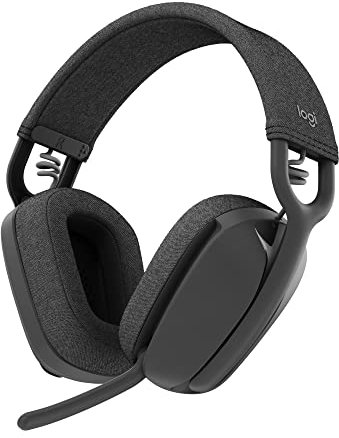 Logitech Zone Vibe 100 Casque supra-auriculaire léger sans fil avec microphone antibruit, casque Bluetooth multipoint avancé, Google Meet, Zoom, Mac/PC – Graphite (Reacondicionado)