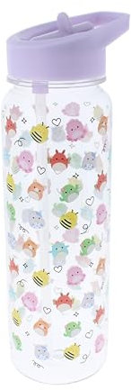 Blueprint Collections Squishmallows Wasserflasche für Kinder, 600 ml, Klappverschluss, BPA-frei, auslaufsichere Flasche für Schule, Sport und Reisen, niedlicher Squishmallow-Charakter-Druck