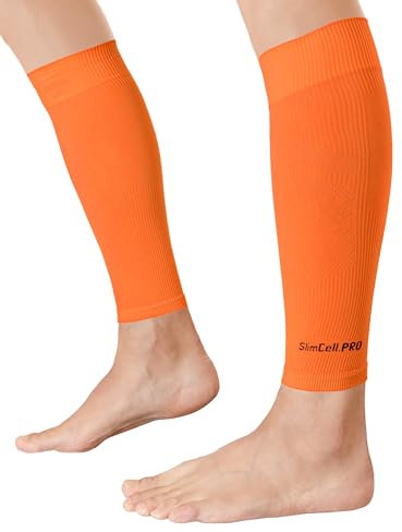 SLIMCELL PRO Manchon Compression Mollet - Manchon De Compression Mollet, Chaussettes De Contention Sans Pied, Compression Basketball, Running Homme, Running Femme, Course A Pied - Made In Italy
