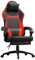 Dowinx Sedia da gioco da corsa, ergonomica, con supporto lombare, in pelle PU, 150 kg, colore nero e rosso