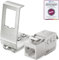 hb-digital CAT 6a 1x Keystone Modul RJ45 mit 1x 1-Port Hutschienenadapter Keystone-Halterung Metall Edelstahl STP 10 Gbit/s 35 mm Hutschienen werkzeuglos LSA
