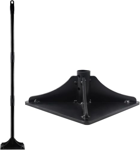 Betonstampfer, Aus Stahl Bodenverdichter, Erdstampfer mit Breite Platte, Stampfer zum Verdichten von Boden, Kies und Sand, 25 x 25 cm Große Basis, Tamper with 120CM Handle